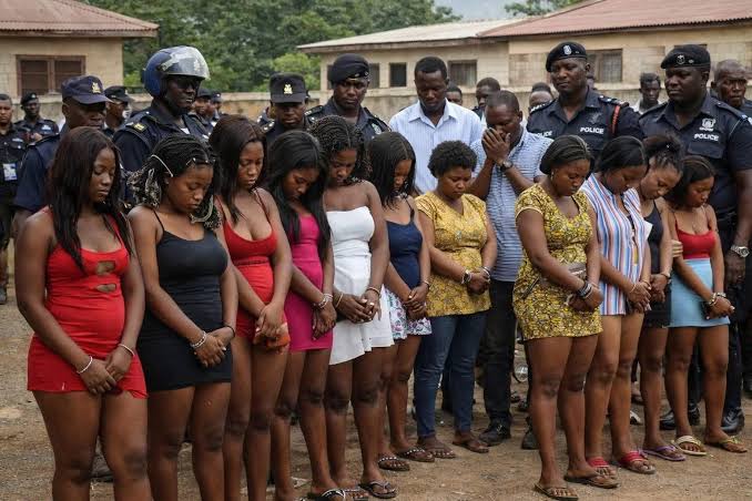Featured image for Ebonyi State Govt. parades over 30 ashawo as security officers beat hell of them (VIDEO)